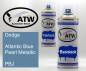 Preview: Dodge, Atlantic Blue Pearl Metallic, PBJ: 400ml Sprühdose + 400ml Klarlack - Set, von ATW Autoteile West.